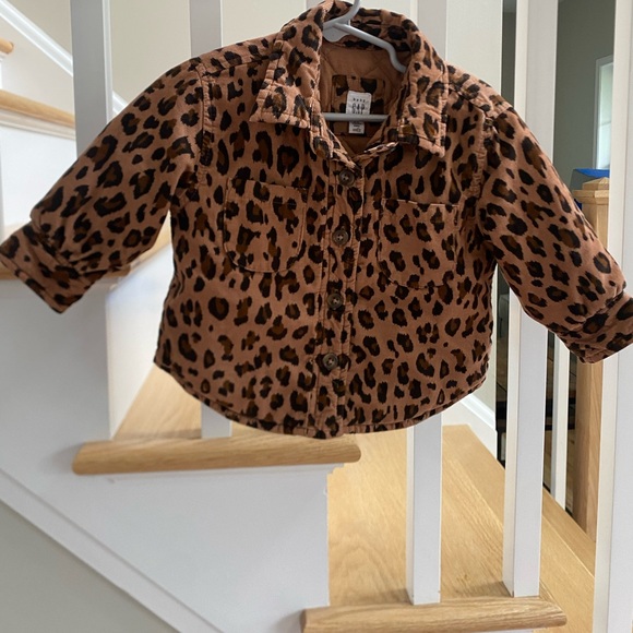 Baby Gap Leopard Print Corduroy Jacket | Size 6-12mo - Picture 2 of 4